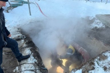 Авария на теплотрассе t.me/sobakin_mn