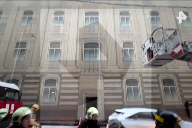 Пожар в реконструируемом здании в Москве Telegram / &quotРен ТВ&quot (18+)