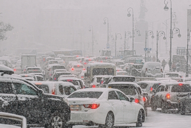 снег, метель, холод, зима, циклон, погода, пробка,  снегопад, осадки, прогноз, гололед, похолодание Мария Смитюк, ИА PrimaMedia