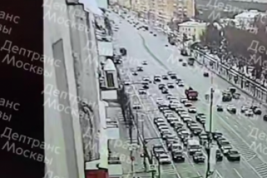 Момент ДТП на Ленинградском проспекте Telegram / Дептранс Москвы
