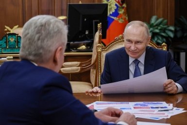 Мэр Москвы Сергей Собянин и президент России Владимир Путин Kremlin.ru