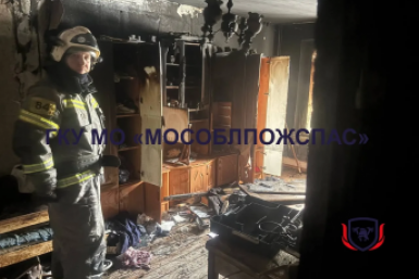 Пожар в квартире Подмосковья Мособлпожспас