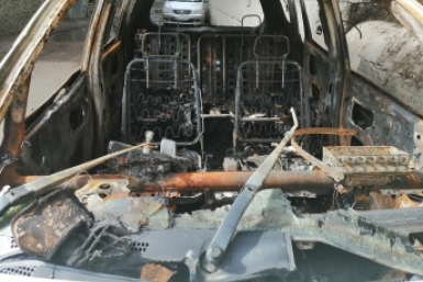 Сгоревшая машина Абрамченко Анета, ИА ChitaMedia