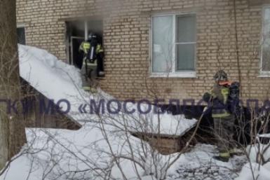 Пожар произошел в девятиэтажке в Подмосковье Telegram / ГКУ МО &quotМособлпожспас&quot