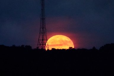 Луна, красная Луна, Луна над городом Дмитрий Осипчук, ИА PrimaMedia.ru
