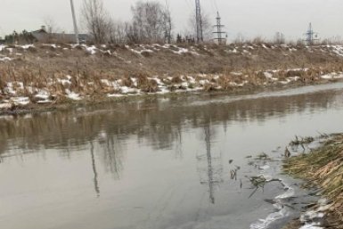 Загрязненная река в Мытищах Минэкологии Московской области