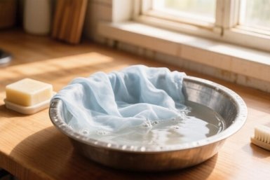 Растворите в воде 50 г - тюль побелеет на глазах: старинный метод из Франции Создано с помощью ИИ