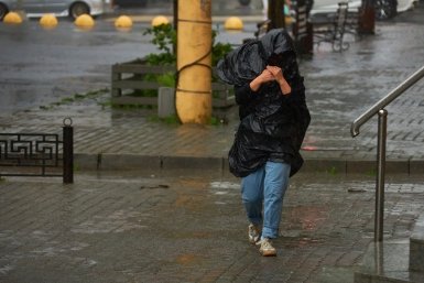 Очевидцы сняли на видео поваленные деревья и столбы в Москве