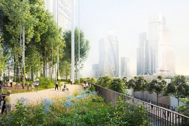 Показаны макеты нового ландшафтного парка у Москвы-реки