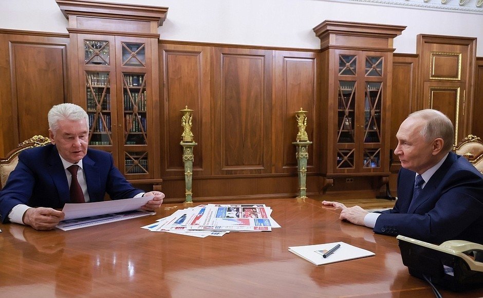 Мэр Москвы Сергей Собянин и президент России Владимир Путин Kremlin.ru